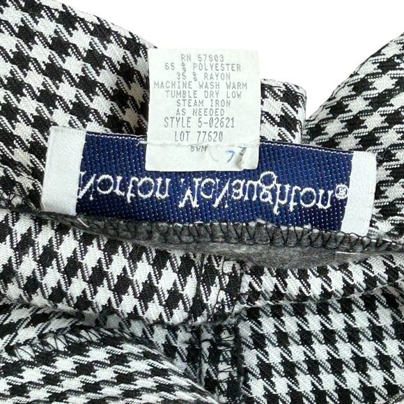 Norton McNaughton Houndstooth Dress Pants Size 10 Black White Pleated Officewear - Picture 6 of 10